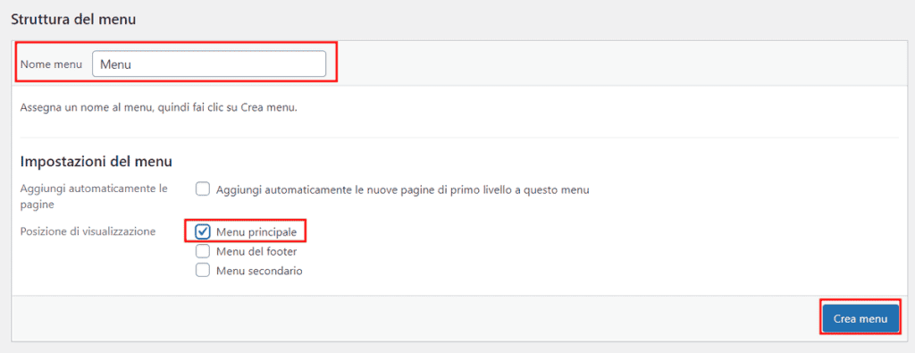 Creare Menu Principale Per Blog WordPress