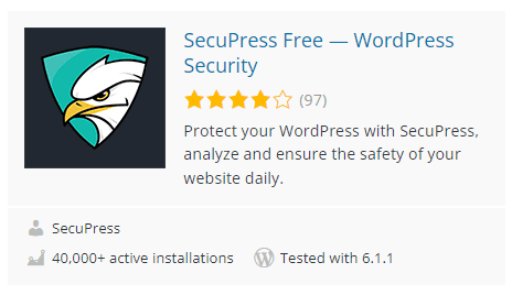Secupress Plugin WordPress