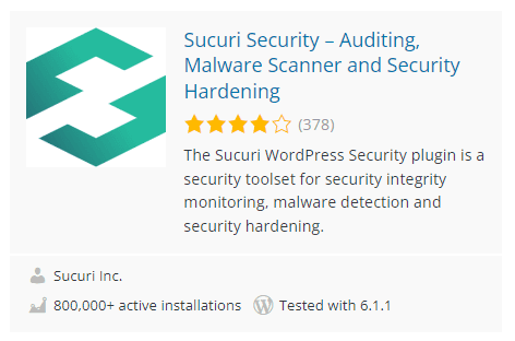Sucuri Security Plugin WordPress