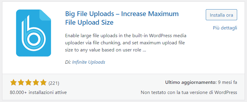 Big File Uploads Plugin