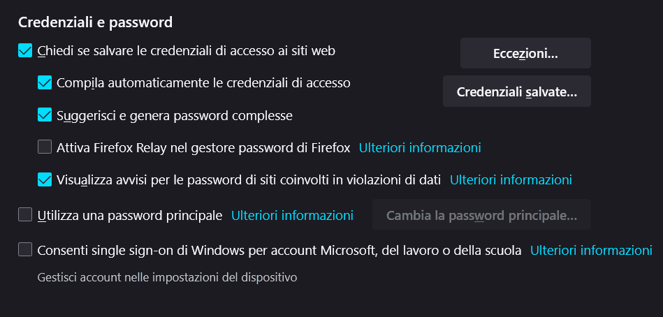 Gestore Password Di Firefox
