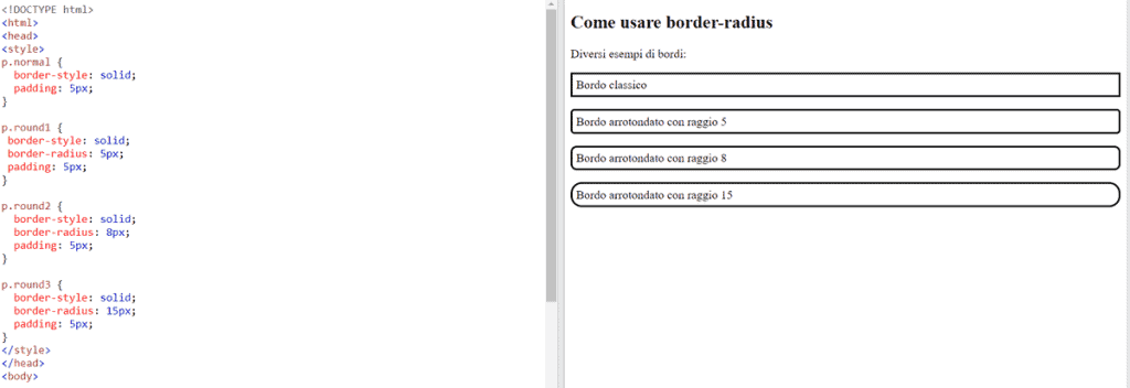 Esempi Di Border Radius