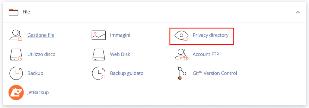Privacy Directory Cpanel Jupiter