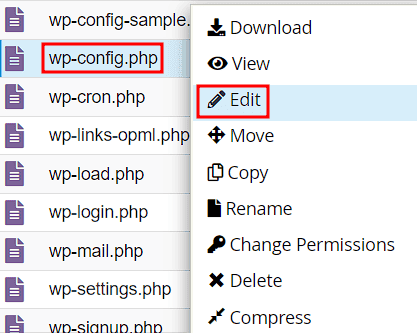 Modificare File Wp Config Php Con File Manager Cpanel