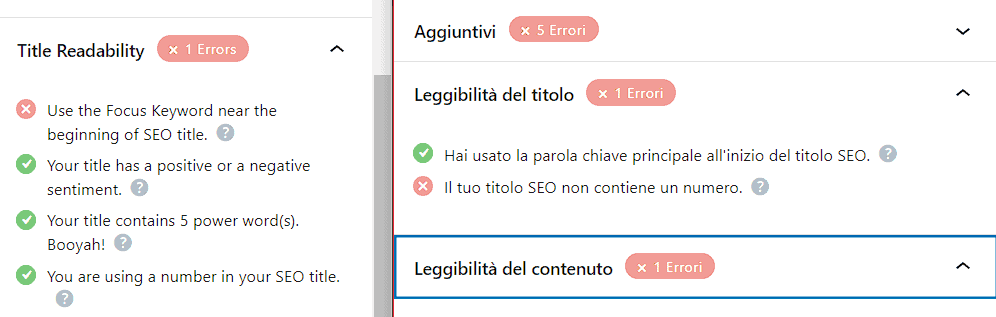 Rank Math Leggibilita Titolo Versione Italiana E Inglese
