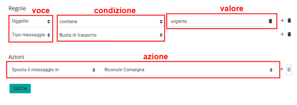 Impostare Le Regole Per I Filtri Pec