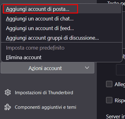 Thunderbird Aggiungi Account Di Posta