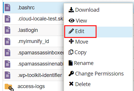 Modificare File Bashrc