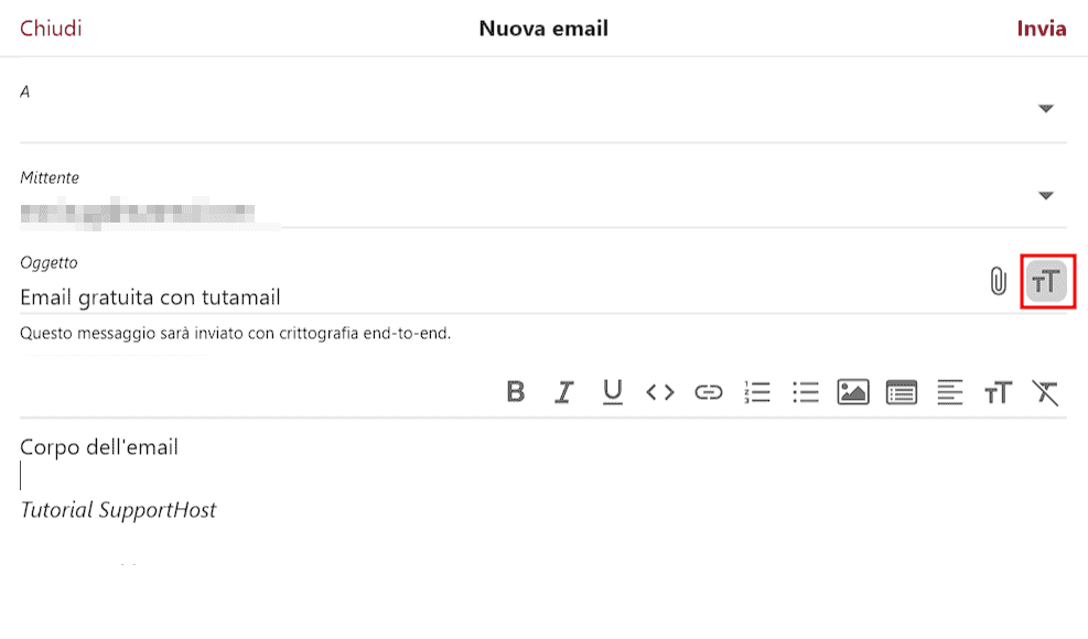 Editor Mail Tuta