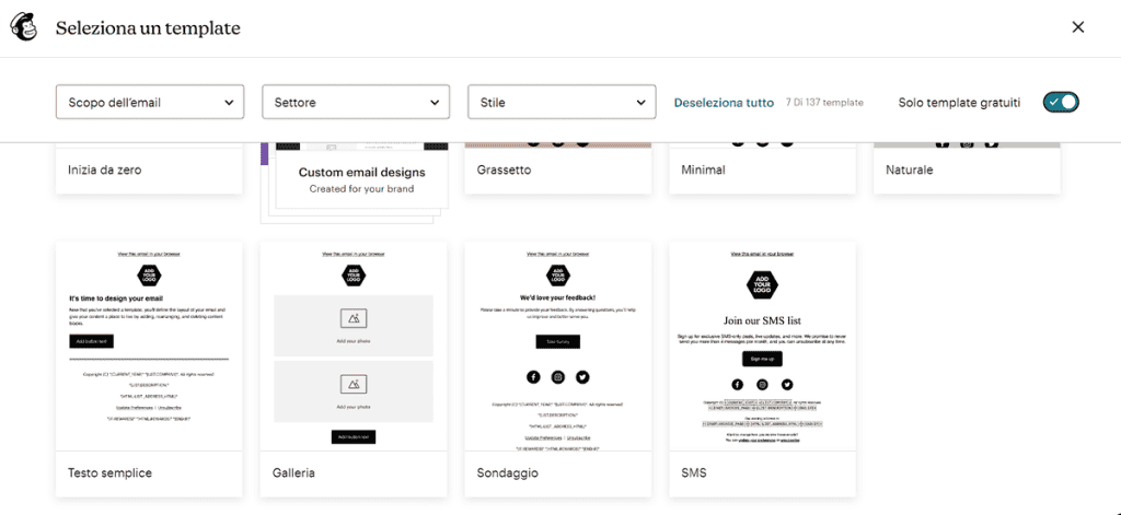 Esempi Di Template Pronti Mailchimp