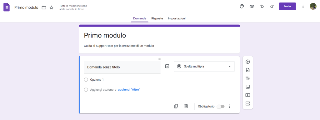 Interfaccia Google Moduli Con Modulo Vuoto