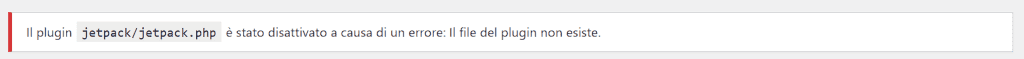 Plugin Non Trovato WordPress