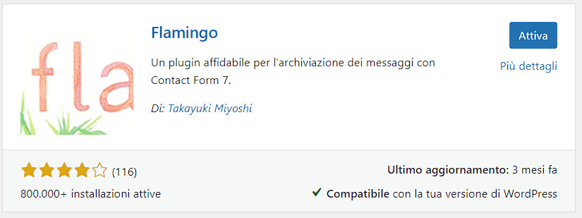 Flamingo Plugin WordPress