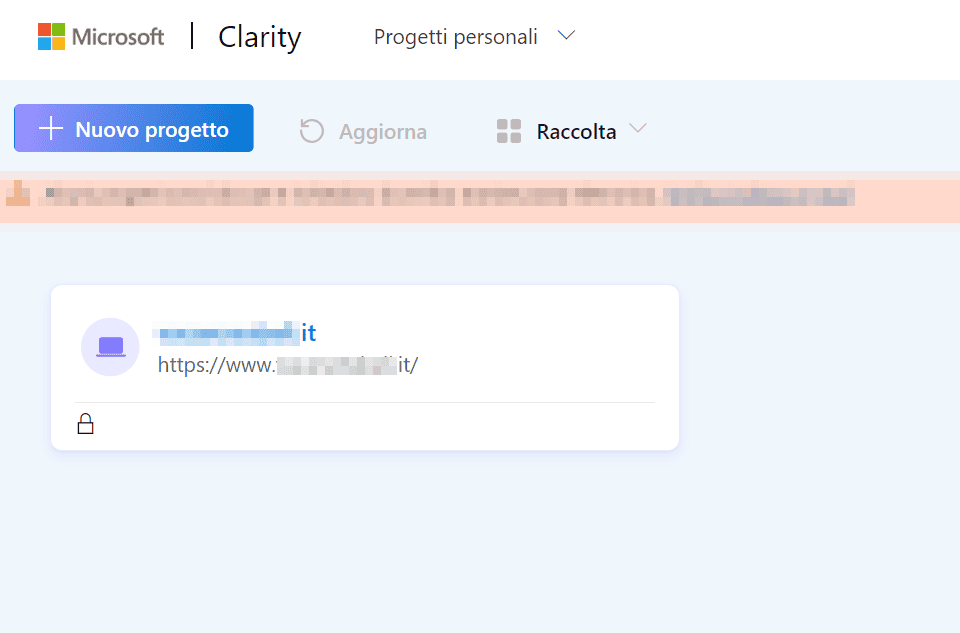 Microsoft Clarity Progetti