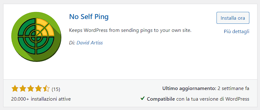 No Self Ping Plugin