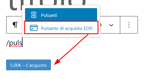 Blocchi Pulsante Acquisto Easy Digital Downloads