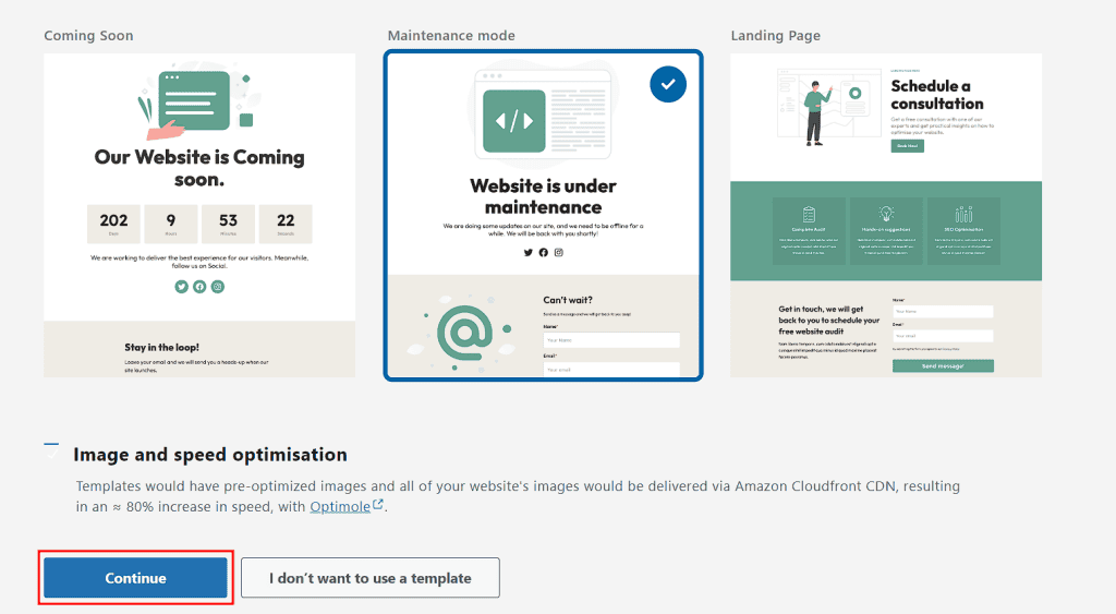 Lightstart Template Maintenance Mode