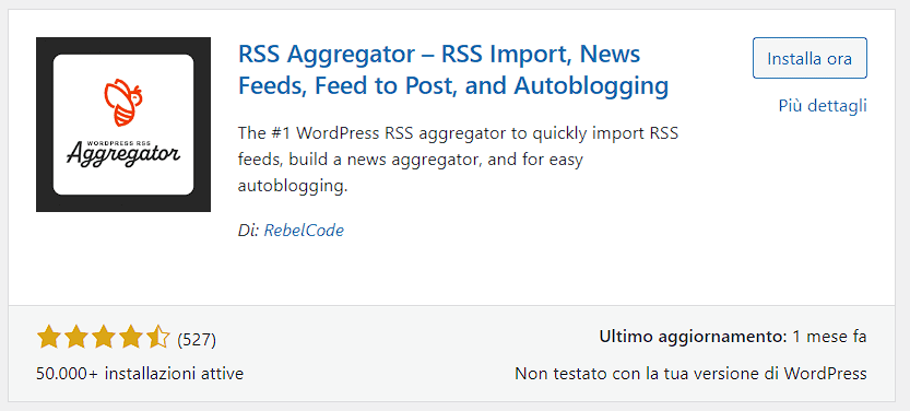 Rss Aggregator Rebelcode Plugin