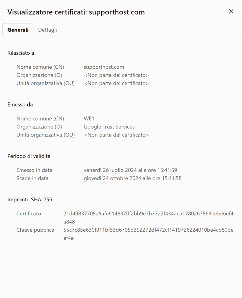 Visualizzatore Certificato Ssl