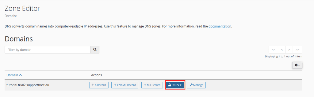 Cpanel Zone Editor Attivare Dnssec Dominio
