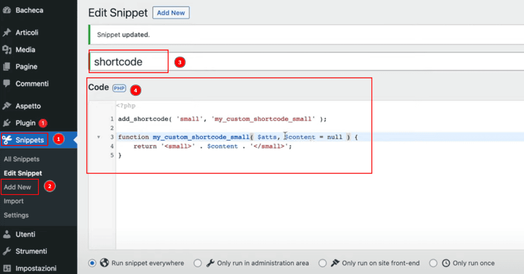 Wordpress Shortcode Callback