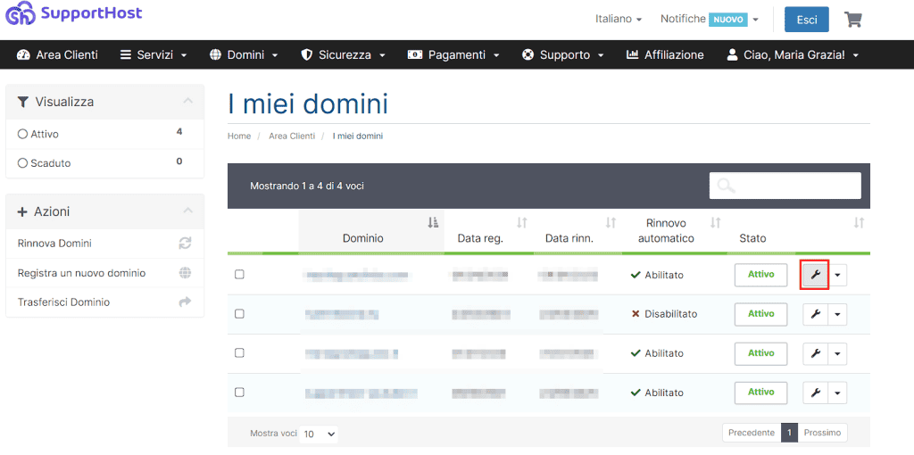 Gestione Dominio Per Attivare Dnssec