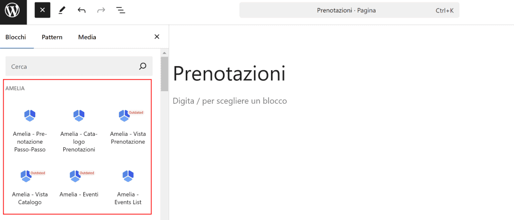 Creazione Pagina Prenotazione WordPress