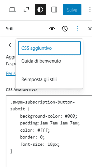 Css Aggiuntivo Fse WordPress