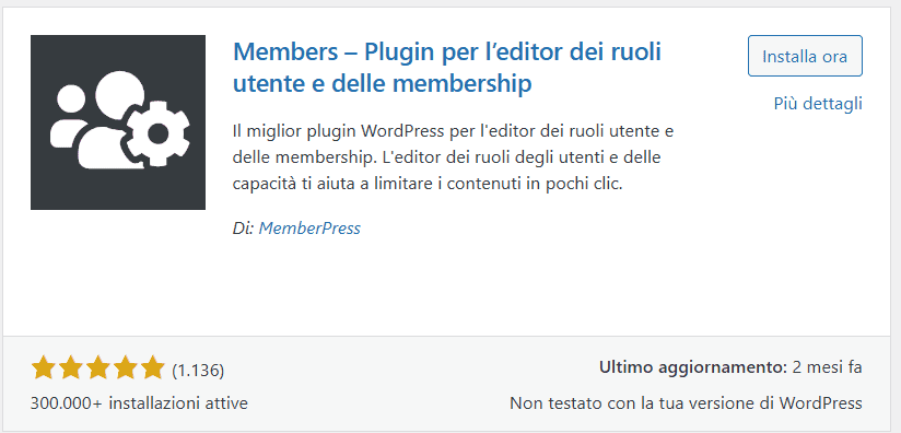 Members Plugin Installare Su WordPress