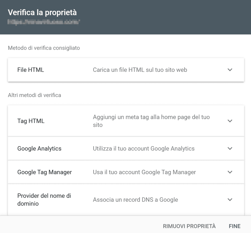 Metodi Verifica Sito Su Search Console