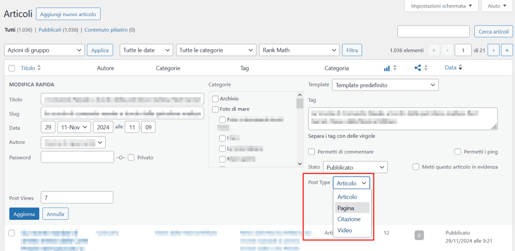 Post Type Switcher Per Cambiare Tipo Di Post