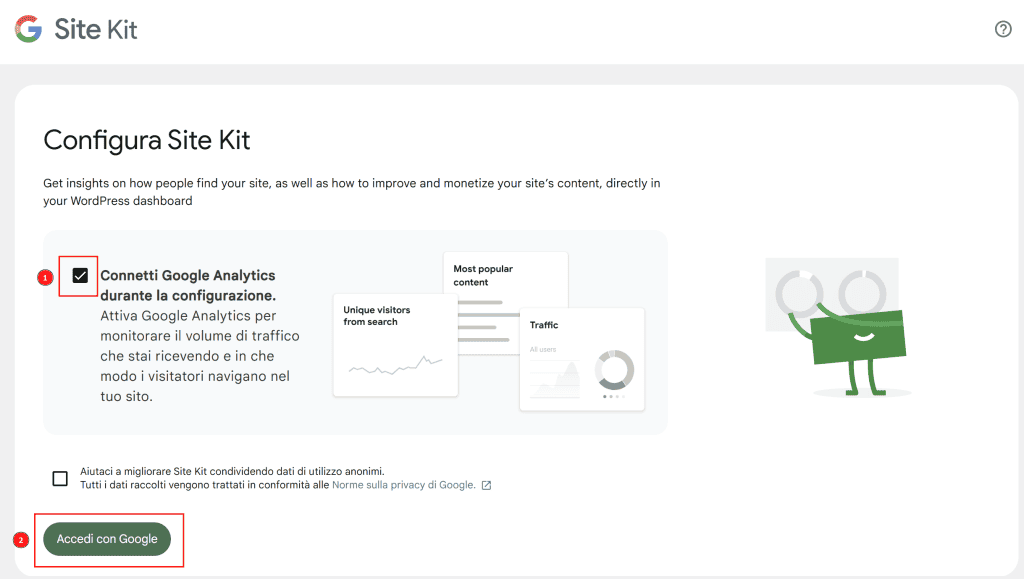 Site Kit Per Google Analytics