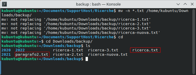 Spostare File Senza Sovrascrivere Comando Mv Opzione N