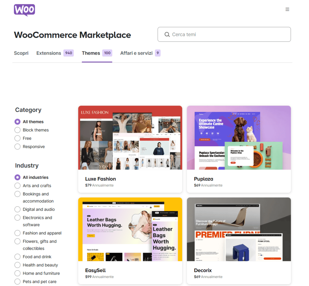 Template Woocommerce