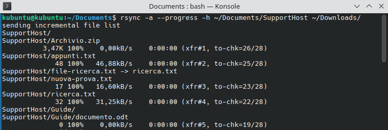 Usare Rsync Per Copiare Cartelle