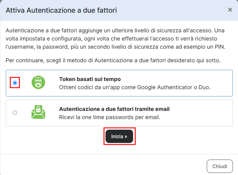 Autenticazione Due Fattori Supporthost Token Time Based