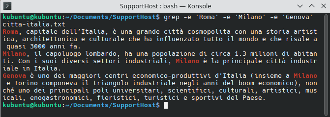 Cercare Stringhe Multiple Con Comando Grep Linux