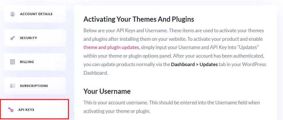 Divi Api Keys