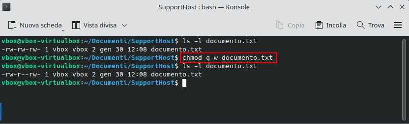 Rimuovere Permessi Con Chmod Simbolici Esempio