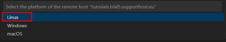 Seleziona Sistema Operativo Visual Studio Code Ssh