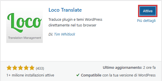 Attivare Loco Translate