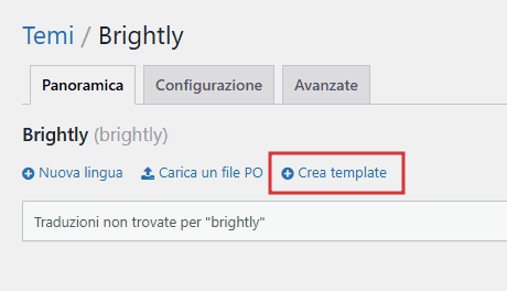 Loco Translate Temi Crea Template