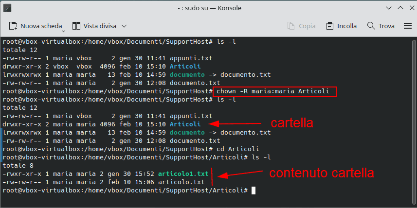 Usare Chown Con Opzione R