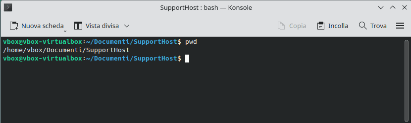 Usare Comando Pwd Linux