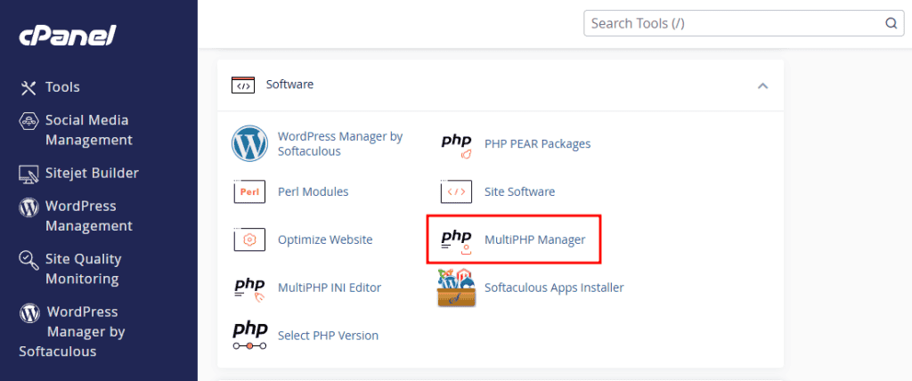 Aggiornare Php Cpanel