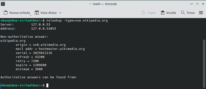 Comando Nslookup Record Soa