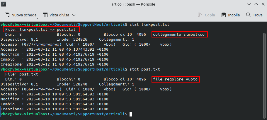 Ottenere Informazioni Su Link Simbolico E File Collegato