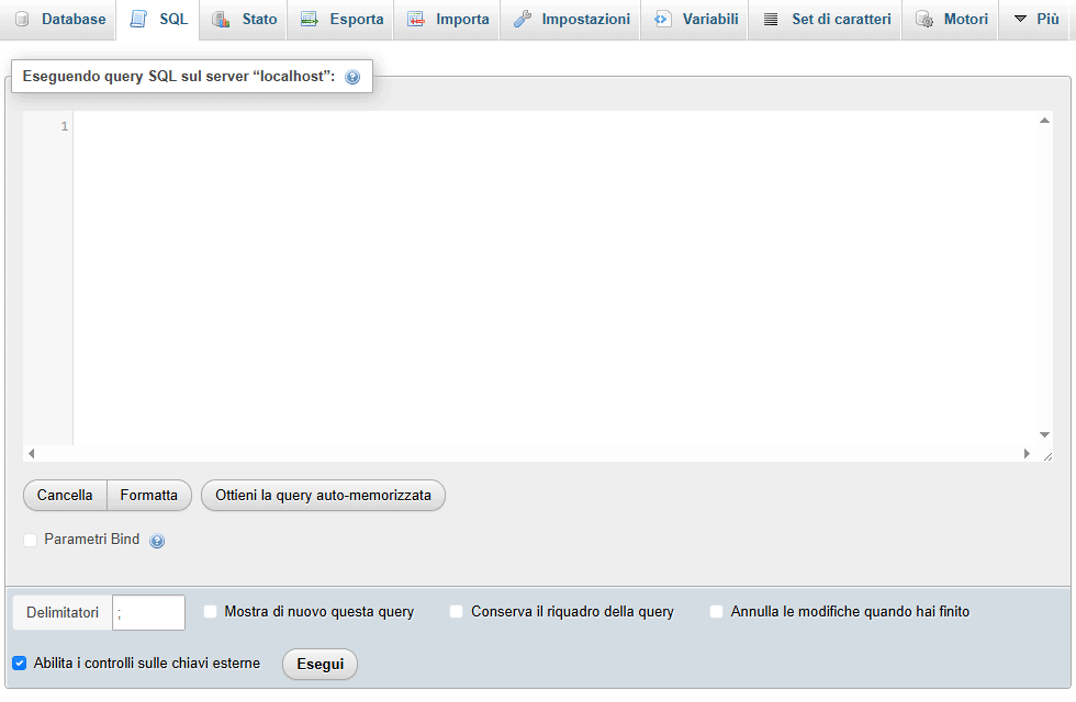 Ottimizzare Database Cancellare Statistiche Connessioni