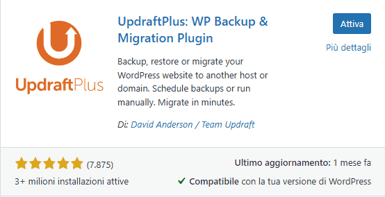 Updraftplus Wp Backup Migration Plugin