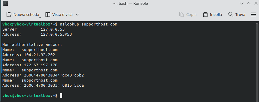 Usare Comando Nslookup